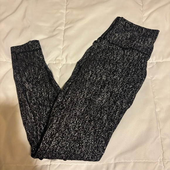 Lululemon Wunder Under High Rise Gray Speckled Leggings Size 8 - Picture 7 of 8